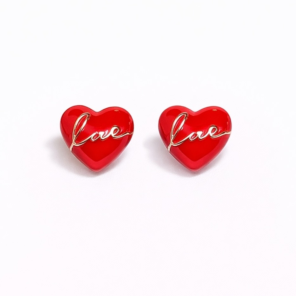 ❤️🔥 Red Heart Love Earrings